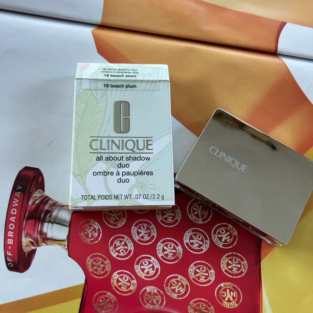 Clinique All About Shadow Duo – Shade 18 beach plum NIB Eyeshadow Compact - Picture 2 of 9